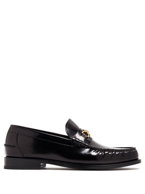 versace slip on leather loafers|Versace 95 loafers.